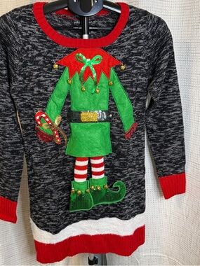 United States Sweaters Marled Black & Red Knit Sweater